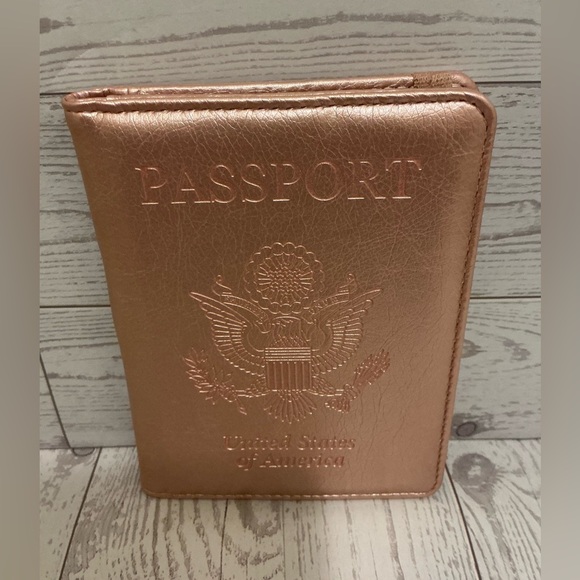 Passport Handbags - Rose Gold Passport Wallet